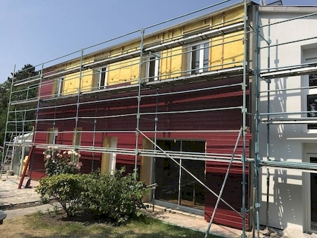 laine de verre sous bardage bois